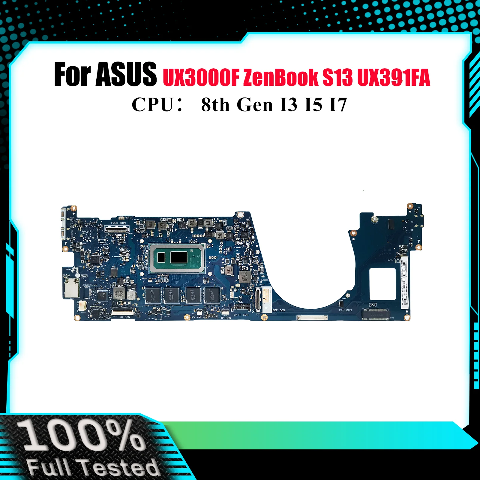 Материнская плата UX391FA для ноутбука ASUS ZenBook UX3000F UX391F ZenBook S13 UX391FA, материнская плата с процессором I3 I5 I7, 100% тестирование, ОК, быстрая доставка
Материнская плата UX391FA для ноутбука ASUS ZenBook UX3000F UX391F ZenBook S13 UX391FA, материнская плата с процессором I3 I5 I7, 100% тестирование, ОК, быстрая доставка