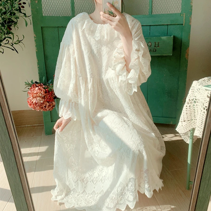 TIYIHAILEY Spring Autumn Women Ladies Lace Embroidery Dress Lantern Full Sleeve Fashion 2026 New Long Mid-Calf Ladies White
TIYIHAILEY Spring Autumn Women Ladies Lace Embroidery Dress Lantern Full Sleeve Fashion 2026 New Long Mid-Calf Ladies White