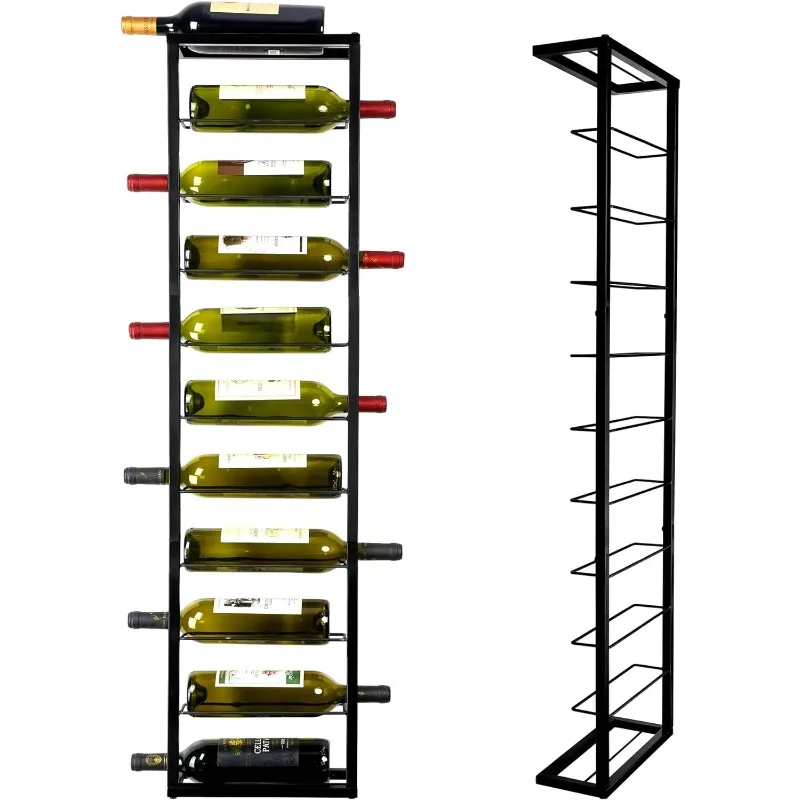 Wall Mounted Wine Rack: Metal Hanging 10 Bottle Wine Holder - Black Wine Storage Rack
Wall Mounted Wine Rack: Metal Hanging 10 Bottle Wine Holder - Black Wine Storage Rack