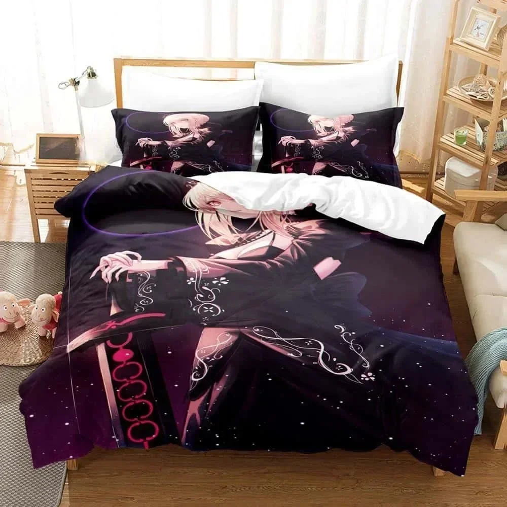 3D Anime FateStay Night Saber Bedding Set Printed Bed Set With Pillowcase Bed Duvet Cover Soft Queen King Size Bedclothes Home 
3D Anime FateStay Night Saber Bedding Set Printed Bed Set With Pillowcase Bed Duvet Cover Soft Queen King Size Bedclothes Home