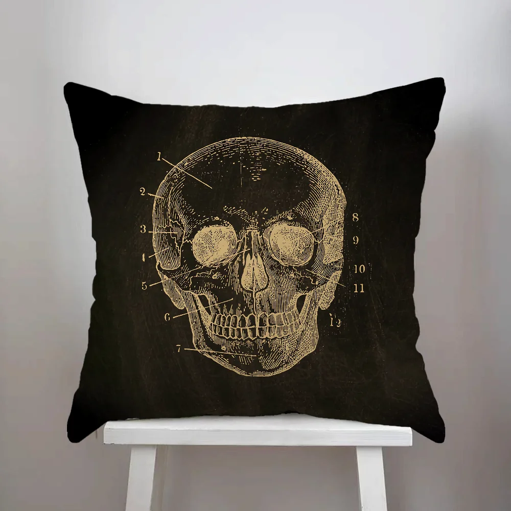 Anatomical Skeleton Luxury Pillow Covers Double-sided For Car Pillows 45x45 Cushions Cover Home and Decoration Sofa Pillowcase
Anatomical Skeleton Luxury Pillow Covers Double-sided For Car Pillows 45x45 Cushions Cover Home and Decoration Sofa Pillowcase