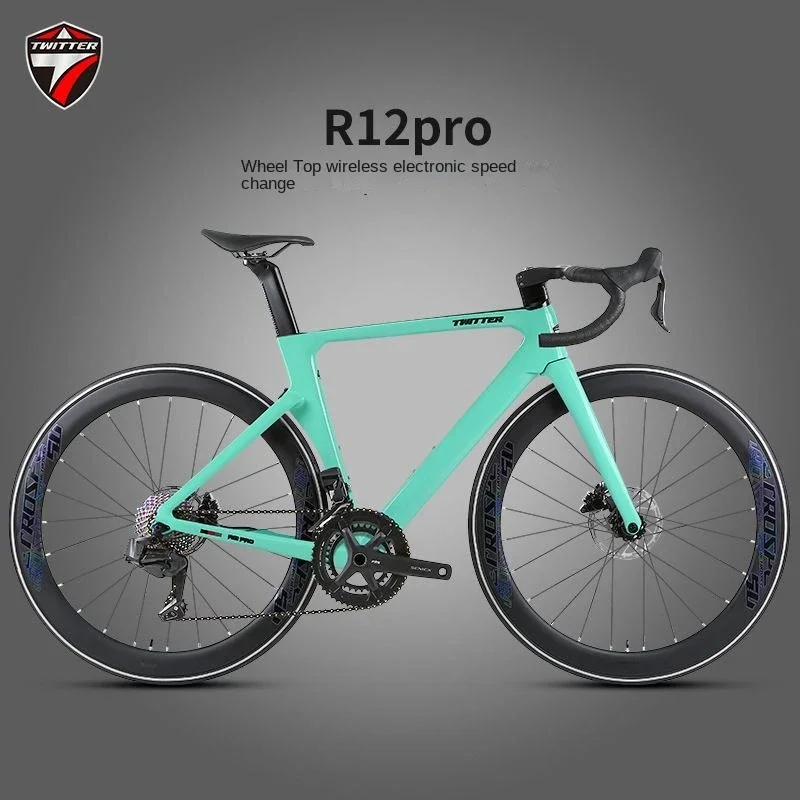 TWITTER bike R12pro EDS-26S Wireless Electronic Shifting Hydraulic Disc Brakes Carbon Fiber Road Bike bicicletas bycicle 700*25c
TWITTER bike R12pro EDS-26S Wireless Electronic Shifting Hydraulic Disc Brakes Carbon Fiber Road Bike bicicletas bycicle 700*25c