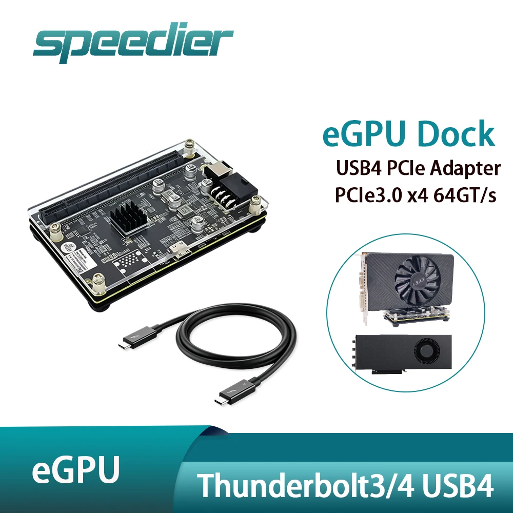 USB4 Thunderbolt 3 / 4 eGPU Dock PCIe X4 External PCIE Expansion Board for Notebook Mini PC External GPU Network RAID DMA Card
USB4 Thunderbolt 3 / 4 eGPU Dock PCIe X4 External PCIE Expansion Board for Notebook Mini PC External GPU Network RAID DMA Card