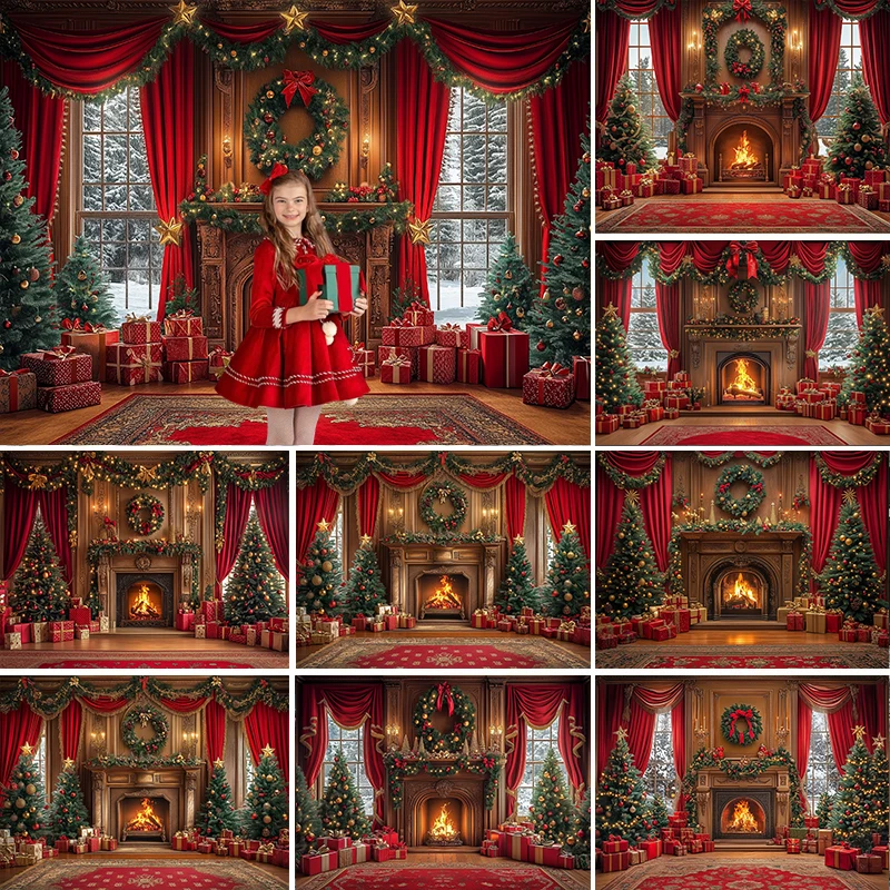 LS Christmas Windows Fireplace Backdrops Kids Adult Child Baby Photocall Xmas Trees Wreath Living Room Red Curtains Backgrounds
LS Christmas Windows Fireplace Backdrops Kids Adult Child Baby Photocall Xmas Trees Wreath Living Room Red Curtains Backgrounds