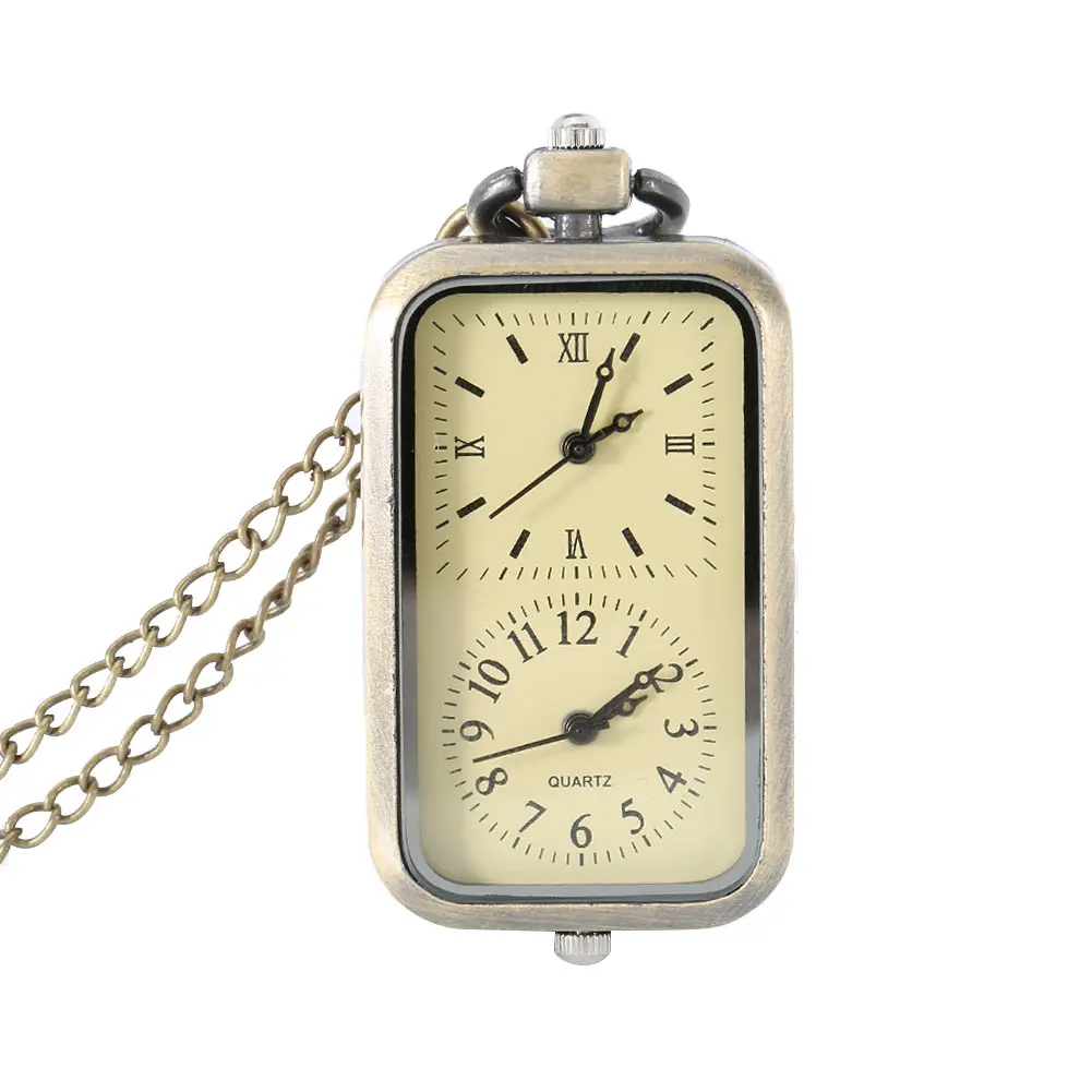 Vintage Quartz Steampunk Pocket Watch Dual Double Time Zone Movement Necklace Chain Clock (
Vintage Quartz Steampunk Pocket Watch Dual Double Time Zone Movement Necklace Chain Clock (