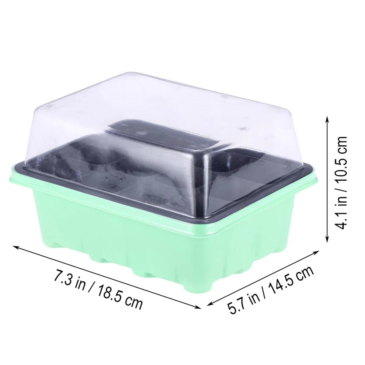 Nursery Box Set 12 Cells Bonsai Planter Hydroponic System Plastic Transparent Lid Insulation Moisturizing Effect Promotes Growth
Nursery Box Set 12 Cells Bonsai Planter Hydroponic System Plastic Transparent Lid Insulation Moisturizing Effect Promotes Growth