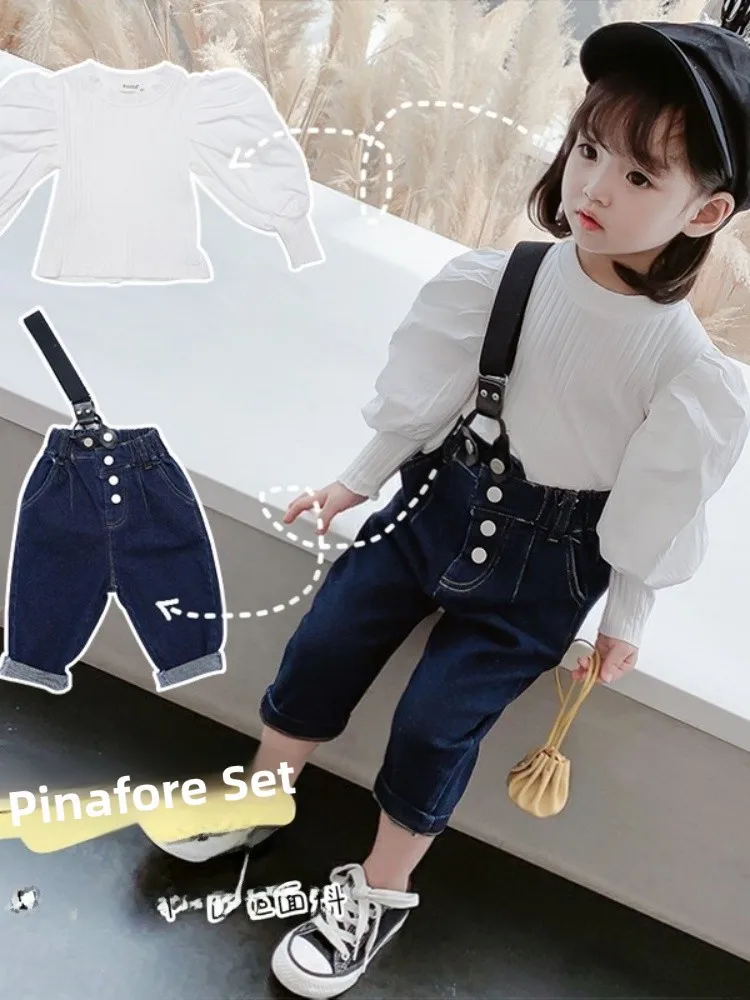 Faionable комплект джинсовых брюк из двух предметов для маленьких девочек, осенняя одежда, сли, корейский тренд, повседневные широкие брюки с талией
Faionable комплект джинсовых брюк из двух предметов для маленьких девочек, осенняя одежда, сли, корейский тренд, повседневные широкие брюки с талией