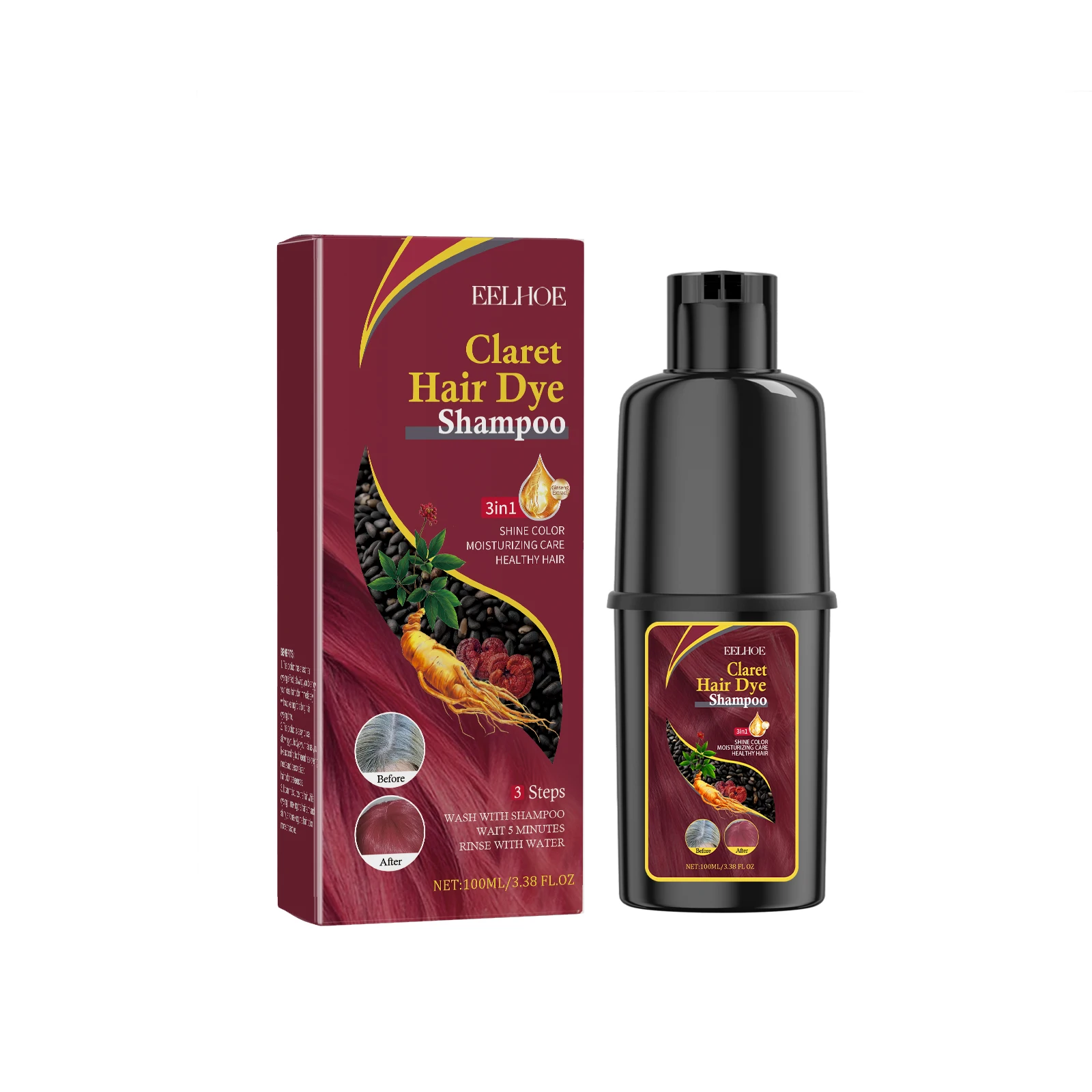 Hair Darkening And Dyeing Shampoo (Burgundy) Is Gentle And Non-Irritating, Moisturizing The Scalp And Easy To Change Colors For Hair Care
Hair Darkening And Dyeing Shampoo (Burgundy) Is Gentle And Non-Irritating, Moisturizing The Scalp And Easy To Change Colors For Hair Care