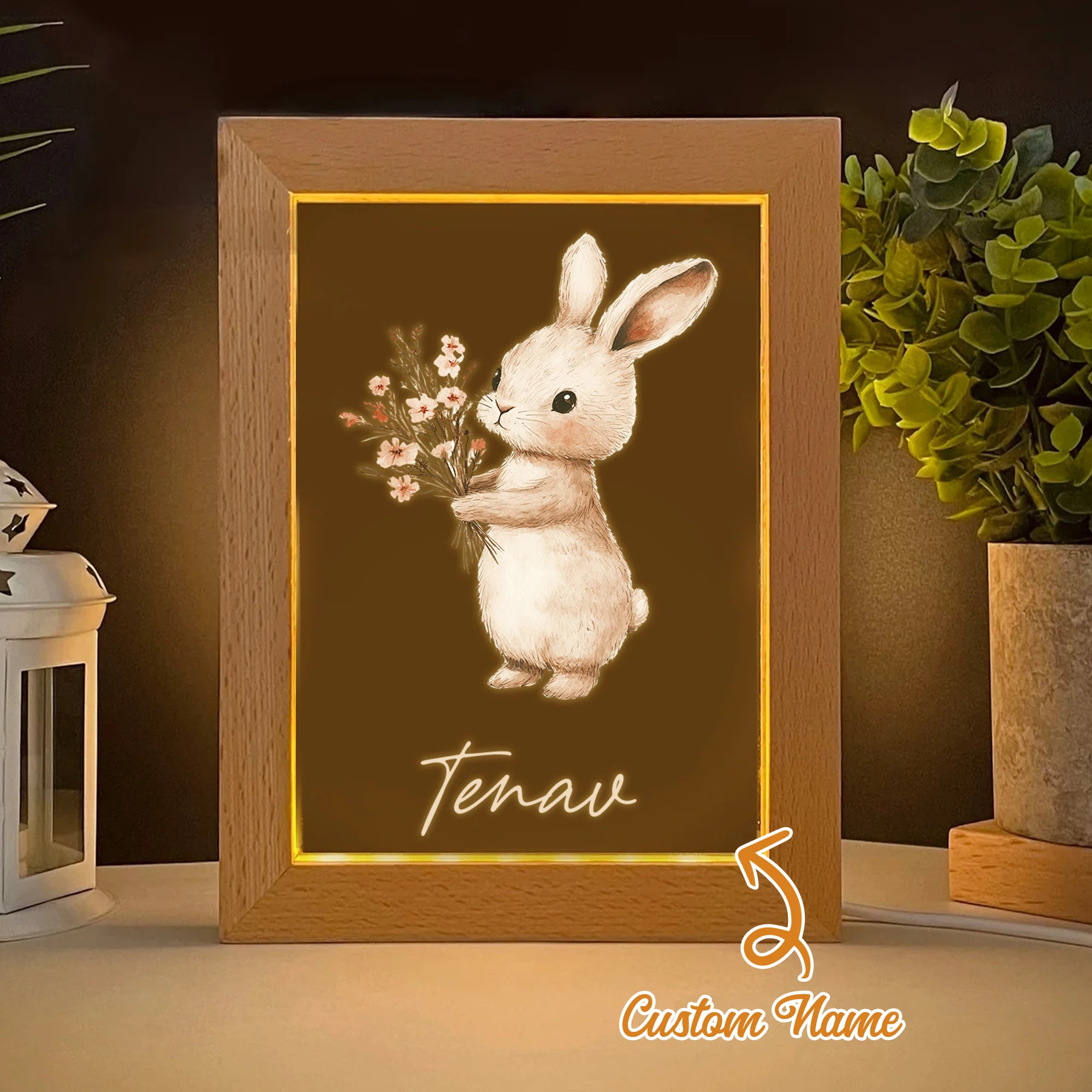 Rabbit Sends Flowers LED Night View Photo Frame Custom Gift Family Living Room Bedroom Dining Room Home Decoration
Rabbit Sends Flowers LED Night View Photo Frame Custom Gift Family Living Room Bedroom Dining Room Home Decoration
