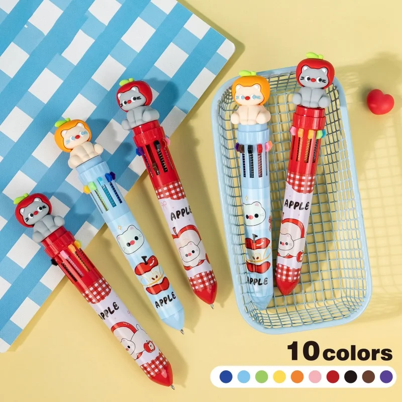 30pcs/lot Kawaii Apple Cat 10 Colors Ballpoint Pen Cute Press Ball Pens School Office Writing Supplies Stationery Gift
30pcs/lot Kawaii Apple Cat 10 Colors Ballpoint Pen Cute Press Ball Pens School Office Writing Supplies Stationery Gift
