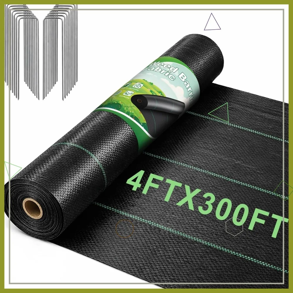 Садовое агроволокно для ландшафтного дизайна, сверхпрочное, 1.22м x 91.44м, 3.2 унции, с 20 U-образными колышками, для защиты от сорняков
Садовое агроволокно для ландшафтного дизайна, сверхпрочное, 1.22м x 91.44м, 3.2 унции, с 20 U-образными колышками, для защиты от сорняков