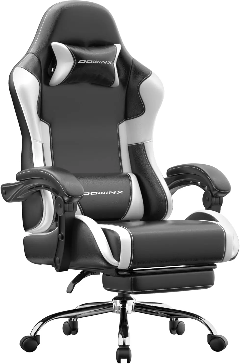 Ergonomic Gaming Chair with Footrest & Massage Lumbar, 2D Armrests, Headrest Pillow, White, Up to 330lbs
Ergonomic Gaming Chair with Footrest & Massage Lumbar, 2D Armrests, Headrest Pillow, White, Up to 330lbs