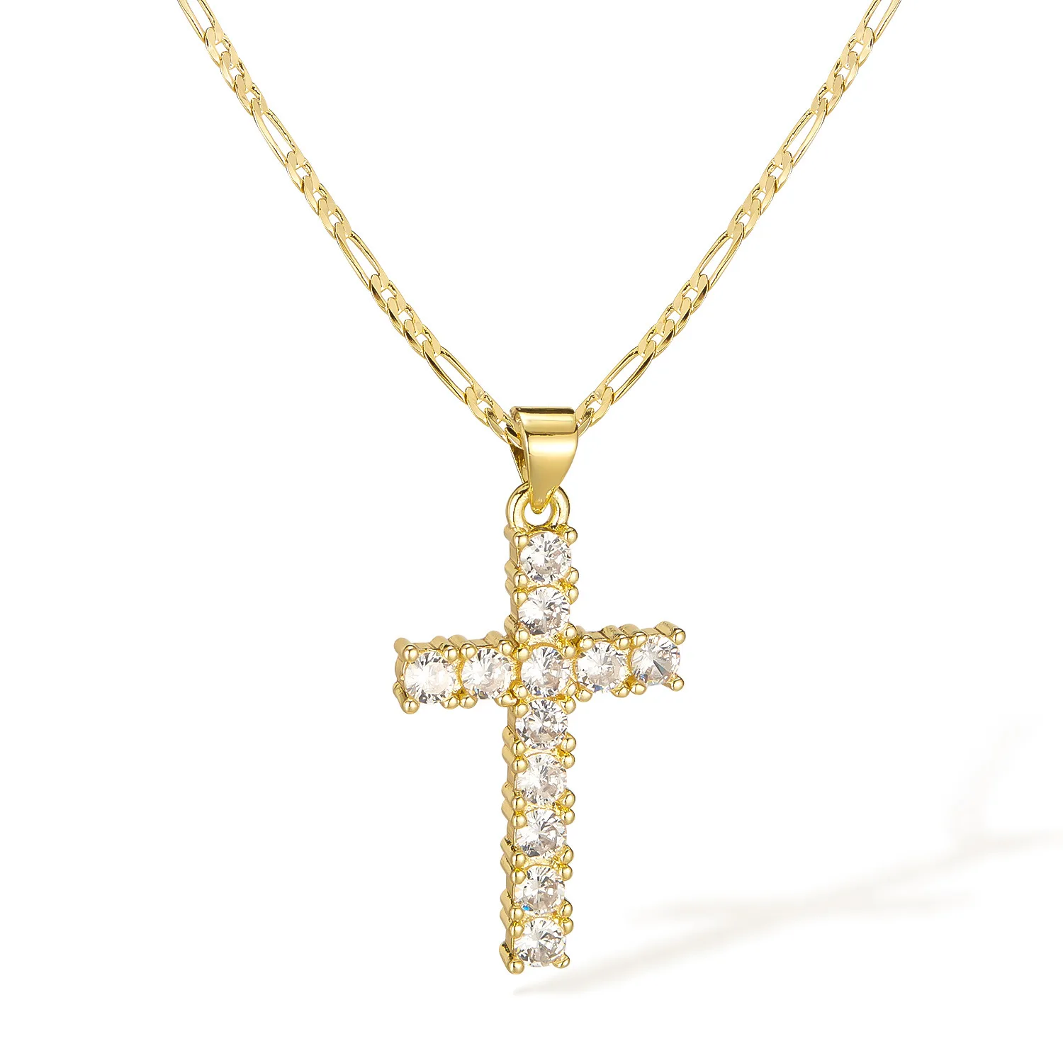 Personalized Temperament Copper Necklace Women's Fashion Creative Design Full Diamond Cross Stainless Steel Clavicle Chain Wholesale
Personalized Temperament Copper Necklace Women's Fashion Creative Design Full Diamond Cross Stainless Steel Clavicle Chain Wholesale