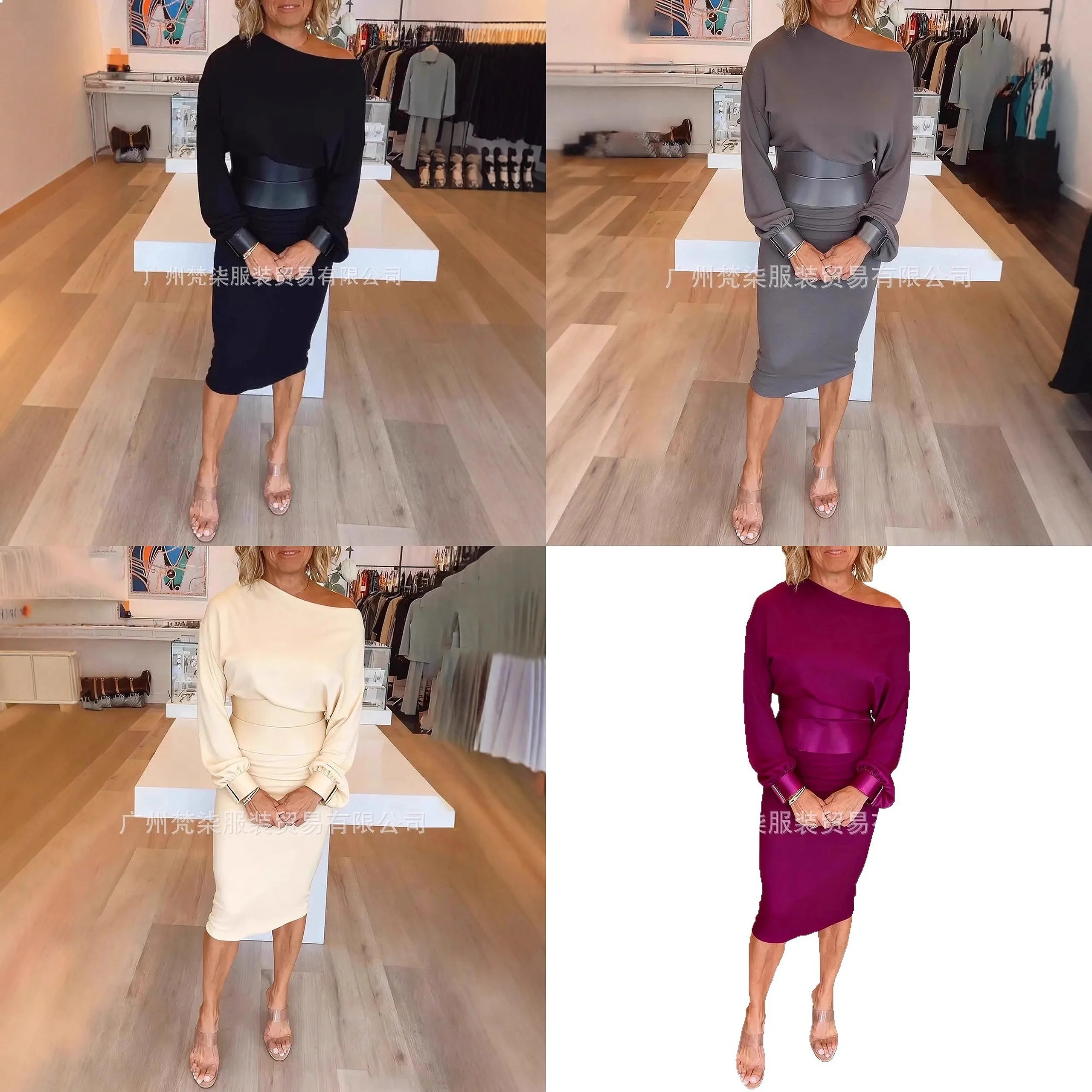 Elegant Solid Knit Long Dress Slim Fit Asymmetric Neck Casual Bodycon Dresses Spring Summer
Elegant Solid Knit Long Dress Slim Fit Asymmetric Neck Casual Bodycon Dresses Spring Summer