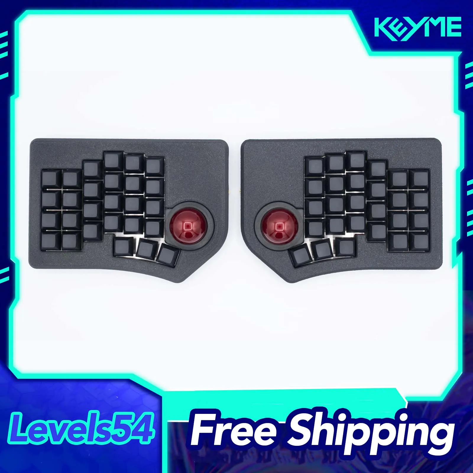 Levels54 Wireless Split Keyboard with Dual Trackballs Hot-Swap MX Support ZMK Ergonomics Split Keyboard Kit PC Gamer Accessories
Levels54 Wireless Split Keyboard with Dual Trackballs Hot-Swap MX Support ZMK Ergonomics Split Keyboard Kit PC Gamer Accessories