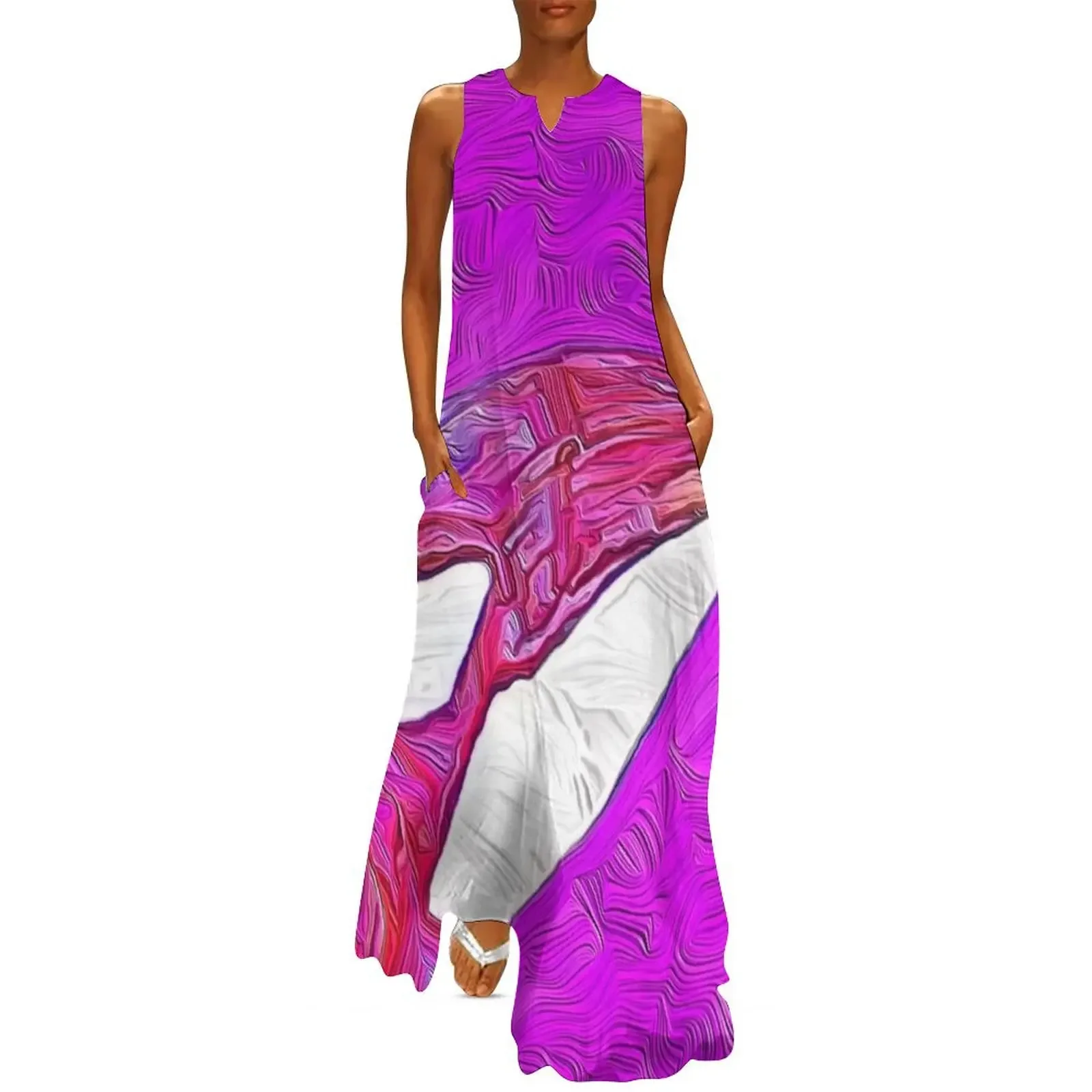 Pink Orca on Maroon Long Dress long dress women summer summer dresses ladies 2025 Dress vintage 
Pink Orca on Maroon Long Dress long dress women summer summer dresses ladies 2025 Dress vintage