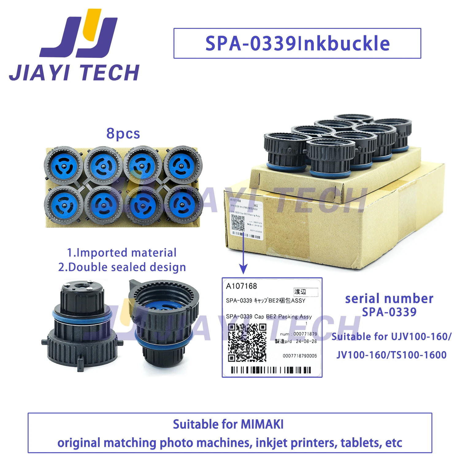 SPA-0339 original Suitable for Mimaki SB610/Lus210/CS300/250 ink snap fastener set of 8 pieces
SPA-0339 original Suitable for Mimaki SB610/Lus210/CS300/250 ink snap fastener set of 8 pieces