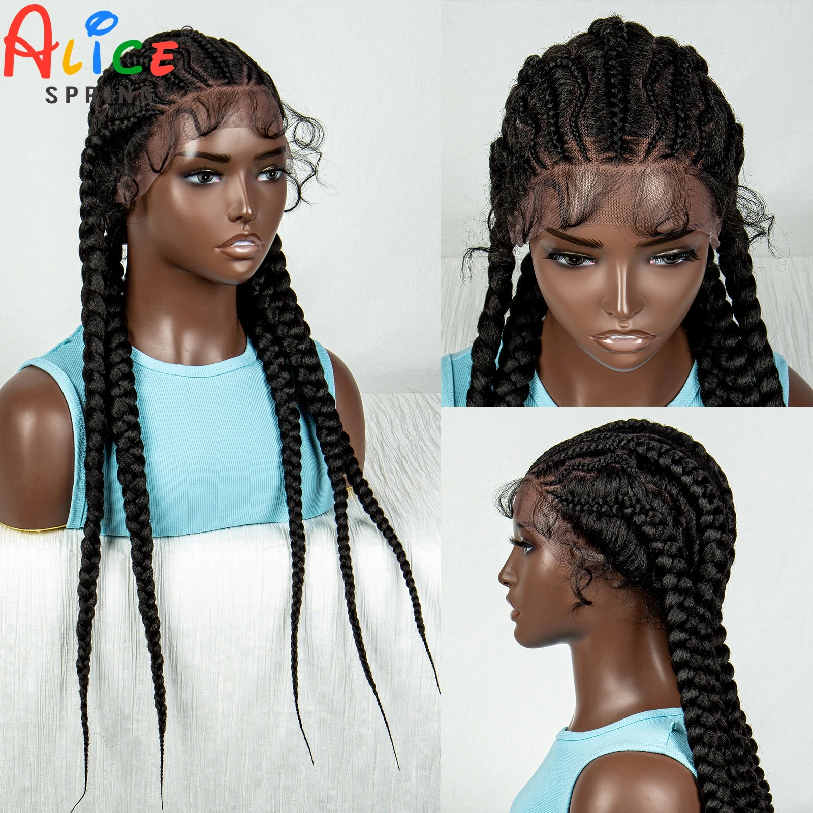 Synthetic Lace Front Knotless Box Braided Wigs Fully Handmade Lightweight Twist Braiding Hair Wig with Baby Hair For Black Women
Synthetic Lace Front Knotless Box Braided Wigs Fully Handmade Lightweight Twist Braiding Hair Wig with Baby Hair For Black Women