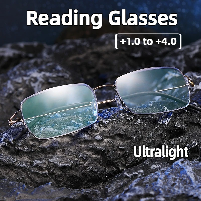 Men's Square Frame High-definition Presbyopia Glasses Women's Fashion Metal Frame Ultra-light Anti-blue Light Reading Glasses
Men's Square Frame High-definition Presbyopia Glasses Women's Fashion Metal Frame Ultra-light Anti-blue Light Reading Glasses