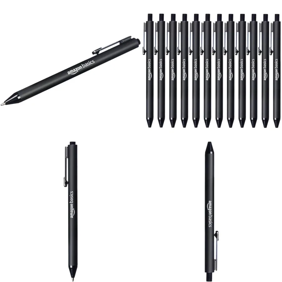 Retractable Ballpoint Pens with Comfortable Grip for Smooth Writing,,Note-Taking, Office and School Supplies, 12-Pack
Retractable Ballpoint Pens with Comfortable Grip for Smooth Writing,,Note-Taking, Office and School Supplies, 12-Pack