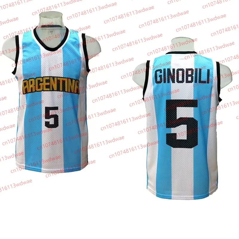 25-26 Новый Аргентинский баскетбольный мужской трикотаж, быстросохнущий баскетбольный классический ретро-комплект Джерси Manu Ginobili 5, комплект джерси  
25-26 Новый Аргентинский баскетбольный мужской трикотаж, быстросохнущий баскетбольный классический ретро-комплект Джерси Manu Ginobili 5, комплект джерси 
