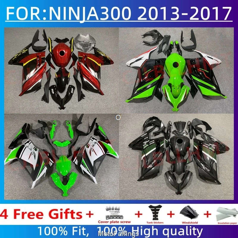 Комплект пластиковых обтекателей из АБС-пластика для мотоцикла Ninja 300 2013-2017 (2014, 2015, 2016), обвесы для мотоцикла EX300
Комплект пластиковых обтекателей из АБС-пластика для мотоцикла Ninja 300 2013-2017 (2014, 2015, 2016), обвесы для мотоцикла EX300