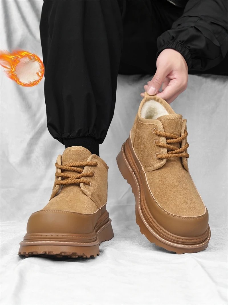 Men's Winter Outdoor Waterproof Anti-slip Fur Leather Integrated Thickened Warmth Cotton Boots Fleece-lined Northeast Cotton ...
Men's Winter Outdoor Waterproof Anti-slip Fur Leather Integrated Thickened Warmth Cotton Boots Fleece-lined Northeast Cotton ...