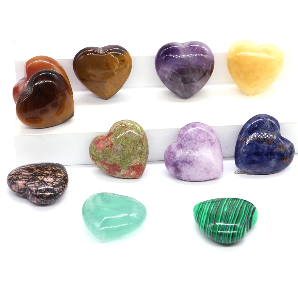 30mm Natural Crystal Tiger Eye Stone Love Heart Fashion Beads Charms Rose Quartz Healing Accessories Jewelry Ornaments Decor
30mm Natural Crystal Tiger Eye Stone Love Heart Fashion Beads Charms Rose Quartz Healing Accessories Jewelry Ornaments Decor