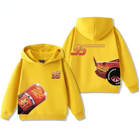 Disney Cars Flash McQueen Fashion Hoodie, geeignet für Winterwärme, lockerer Hoodie, Unisex, Übergröße, offizielle Autorisierung