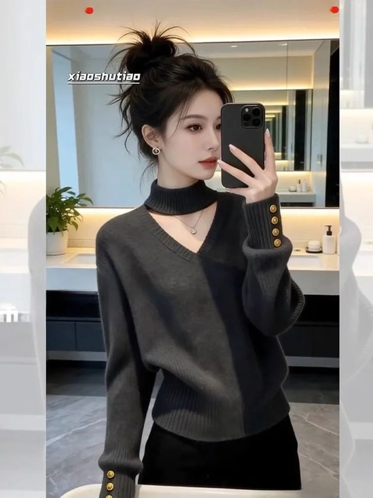 Женский мягкий вязаный свитер с V-образным вырезом, корейский стиль, для повседневной носки, с эффектом утончения талии, новинка зимы, Camere
Женский мягкий вязаный свитер с V-образным вырезом, корейский стиль, для повседневной носки, с эффектом утончения талии, новинка зимы, Camere