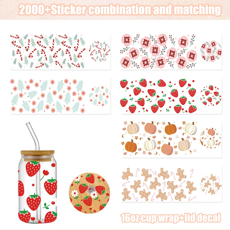UV DTF 16oz Cup Wraps Libbey Glass Can Bamboo Lid Cover Adhesive Vinyl Flower
UV DTF 16oz Cup Wraps Libbey Glass Can Bamboo Lid Cover Adhesive Vinyl Flower