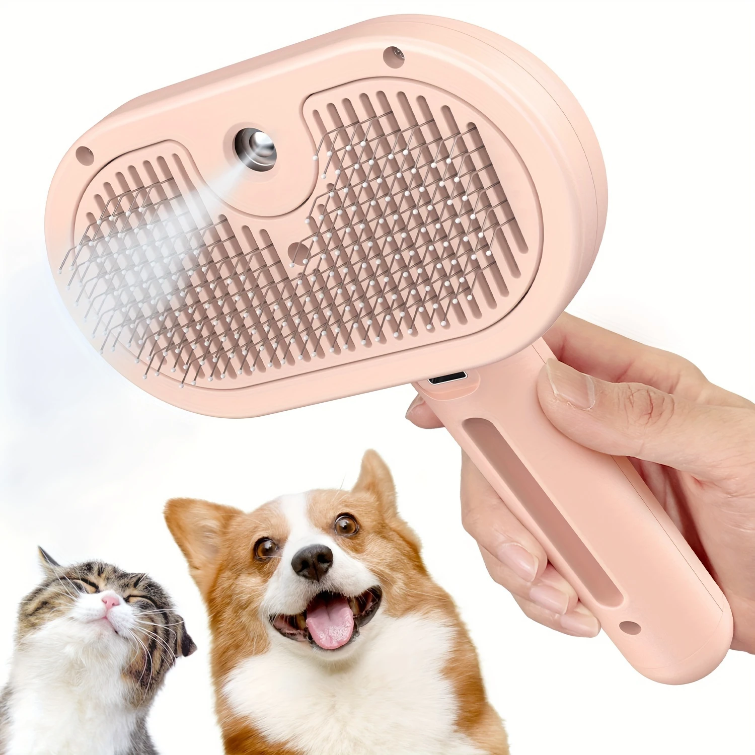 Spray Cat Brush for Shedding, Self Cleaning Grooming Brush, Pet Brush for Dogs and Cats
Spray Cat Brush for Shedding, Self Cleaning Grooming Brush, Pet Brush for Dogs and Cats
