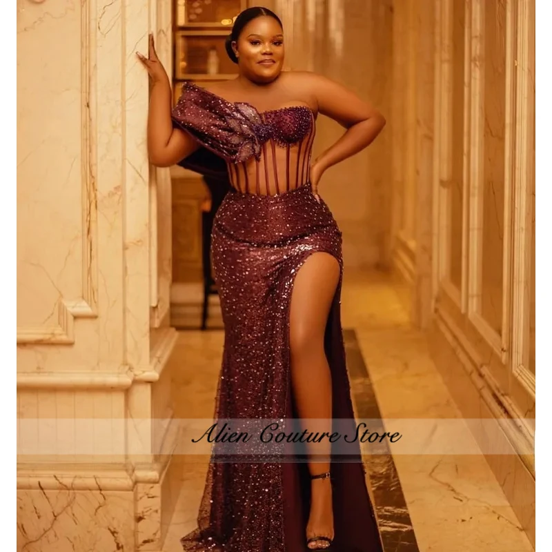 Evening Dresses For Women 2026 Sparkly Sequins Mermaid Split Off The Shoulder Formal Party Dresses robes de Gala Customized
Evening Dresses For Women 2026 Sparkly Sequins Mermaid Split Off The Shoulder Formal Party Dresses robes de Gala Customized