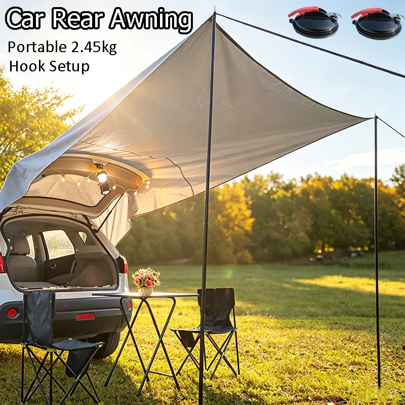 DANCHEL OUTDOOR Car Rear Awning Tailgate Tent Portable Camping Vehicle 2x3M Sun Shelter Waterproof Tarp Canopy SUV Suction Cup
DANCHEL OUTDOOR Car Rear Awning Tailgate Tent Portable Camping Vehicle 2x3M Sun Shelter Waterproof Tarp Canopy SUV Suction Cup