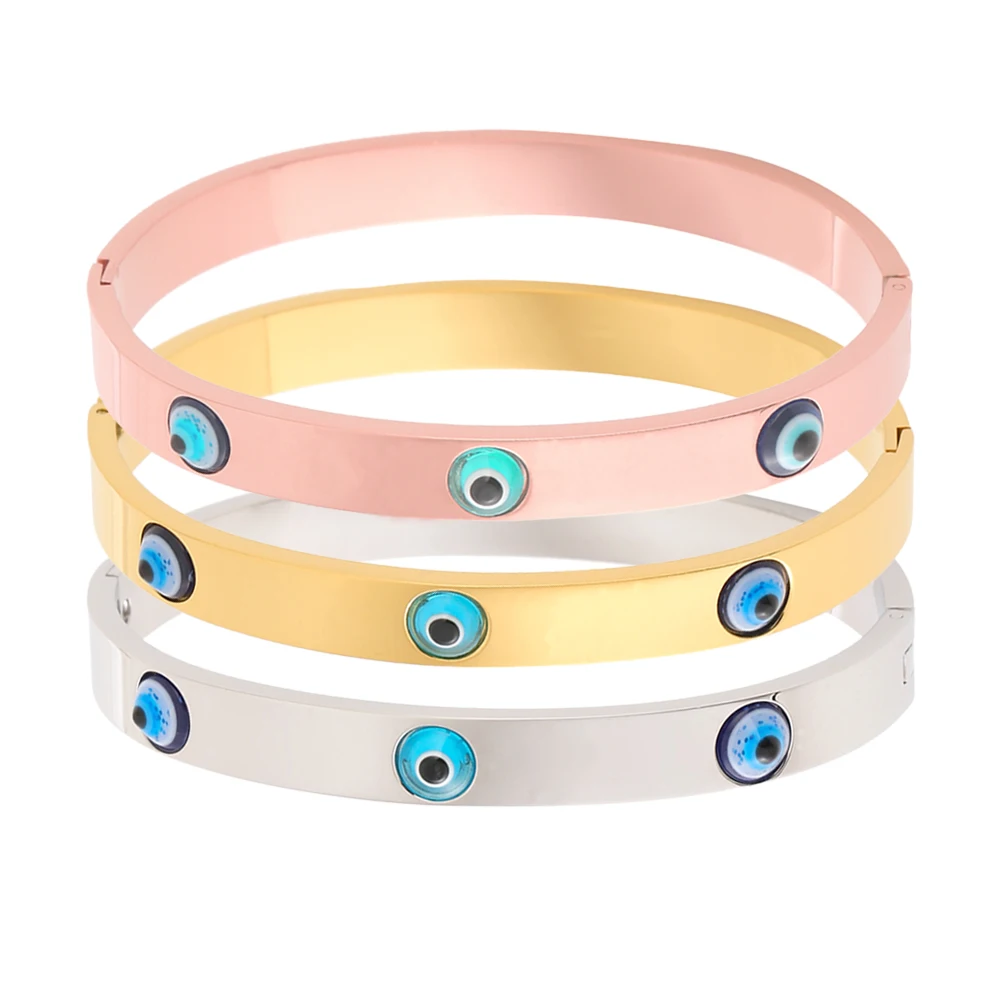 Fashion High-Quality Stainless Steel Bracelet For Men And Women, Steel Color, Gold ,Rose Gold Jewelry, Devil's Eye Style Gift
Fashion High-Quality Stainless Steel Bracelet For Men And Women, Steel Color, Gold ,Rose Gold Jewelry, Devil's Eye Style Gift