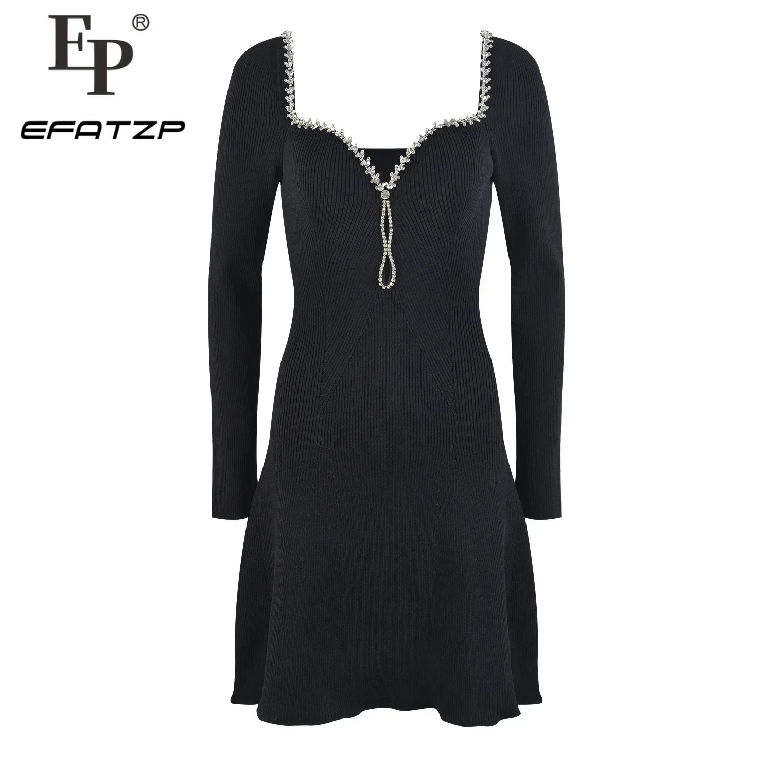 Black Diamond Knitting Mini Dress Women's 2024 Long Sleeve Slim Office Ladies Elegant Dress 5230163
Black Diamond Knitting Mini Dress Women's 2024 Long Sleeve Slim Office Ladies Elegant Dress 5230163
