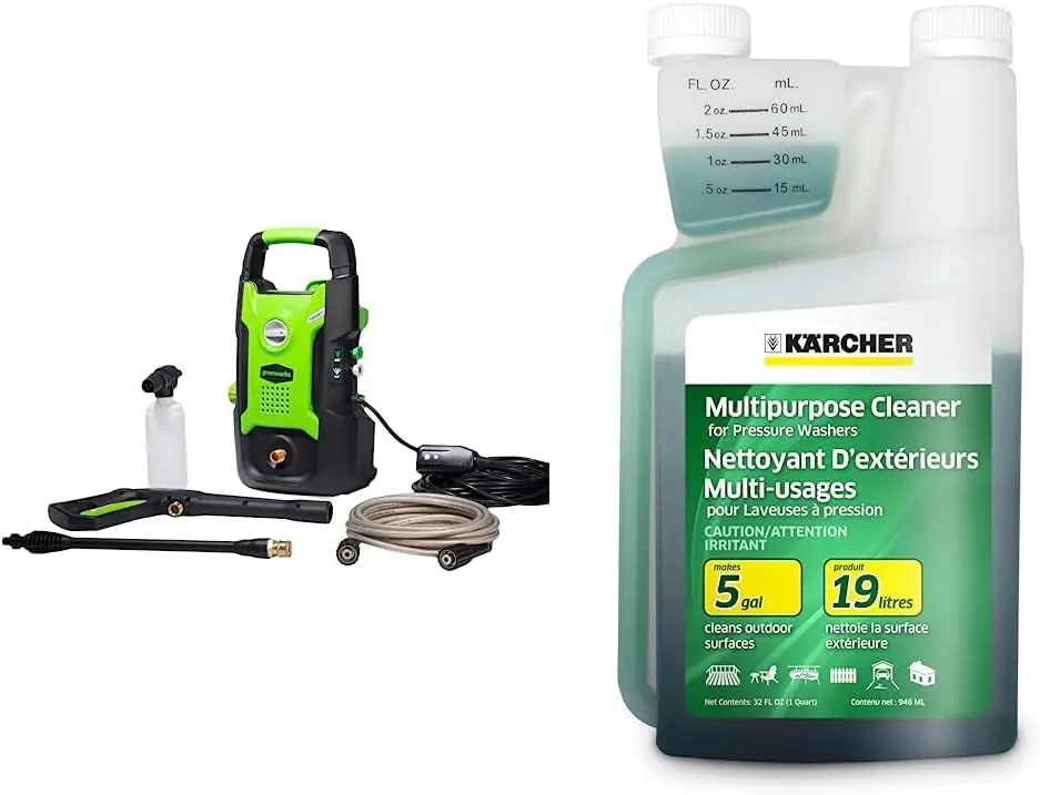 1600 PSI (1.2 GPM) Electric Pressure Washer & Kärcher - Multi-Purpose Cleaning Soap Concentrate - for Pressure Washers \u2013 fo
1600 PSI (1.2 GPM) Electric Pressure Washer & Kärcher - Multi-Purpose Cleaning Soap Concentrate - for Pressure Washers \u2013 fo