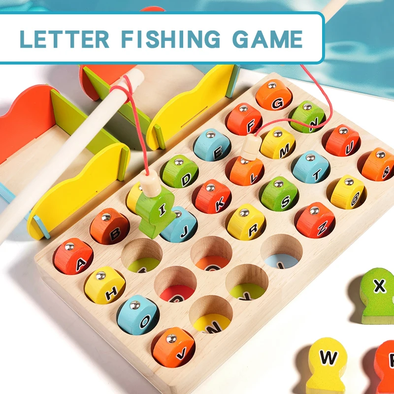 Kids Wooden Montessori Magnetic Fishing Toys Learning Alphanumeric Colors Matching Sorting Interactive Game Early Education Toys
Kids Wooden Montessori Magnetic Fishing Toys Learning Alphanumeric Colors Matching Sorting Interactive Game Early Education Toys