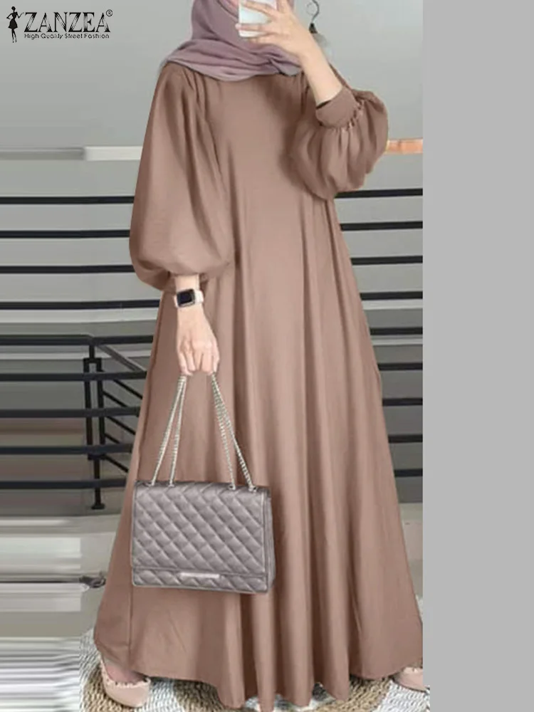 Elegant Long Lantern Sleeve Muslim Abaya Dress ZANZEA Islamic Hijab Dresses Maxi Robe Casual Solid Loose Vestidos Women Sundress
Elegant Long Lantern Sleeve Muslim Abaya Dress ZANZEA Islamic Hijab Dresses Maxi Robe Casual Solid Loose Vestidos Women Sundress