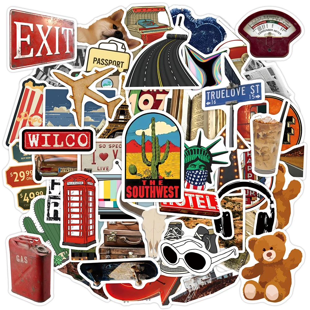 10/30/50pcs Vintage American Artistic Style Stickers Ins Creative Graffiti Sticker Skateboard Laptop Phone Decals Decoration Toy
10/30/50pcs Vintage American Artistic Style Stickers Ins Creative Graffiti Sticker Skateboard Laptop Phone Decals Decoration Toy