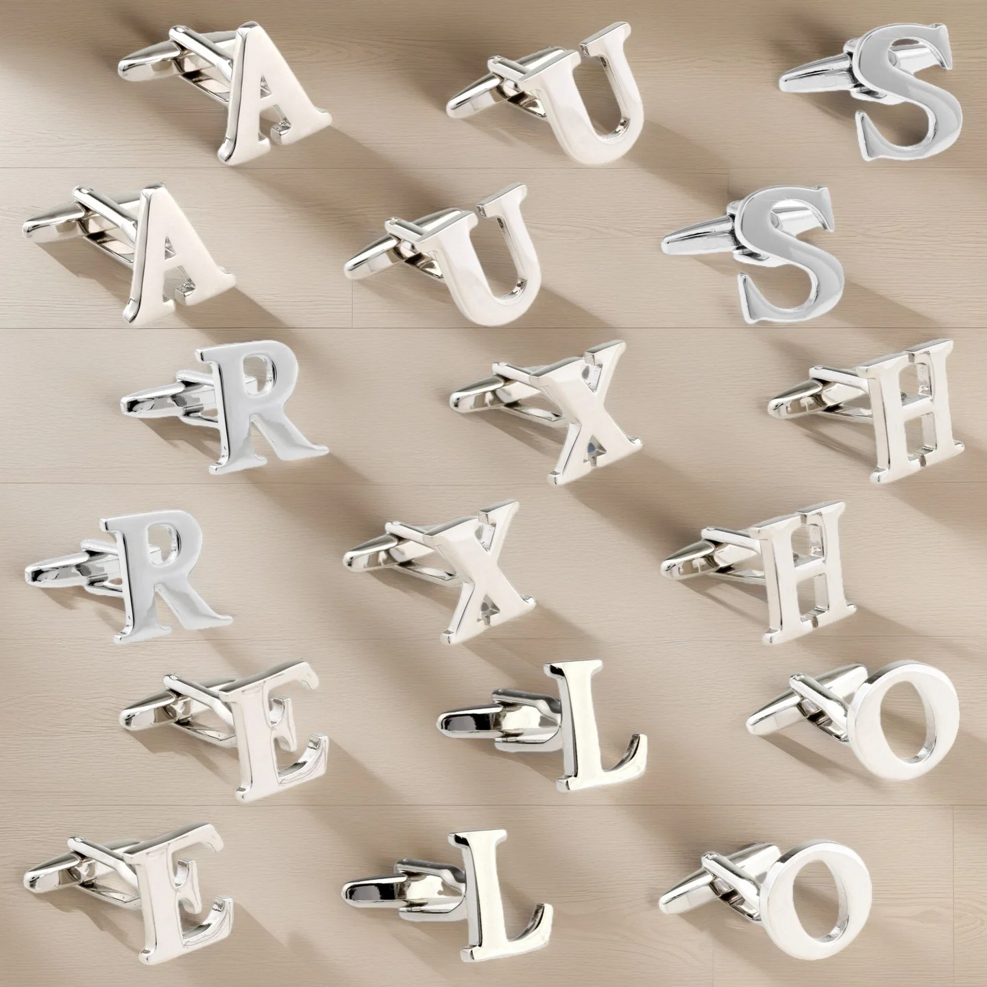 26 Letters TZG Fashion Cufflinks Men Cuff Links (2 Pairs / Lot)
26 Letters TZG Fashion Cufflinks Men Cuff Links (2 Pairs / Lot)