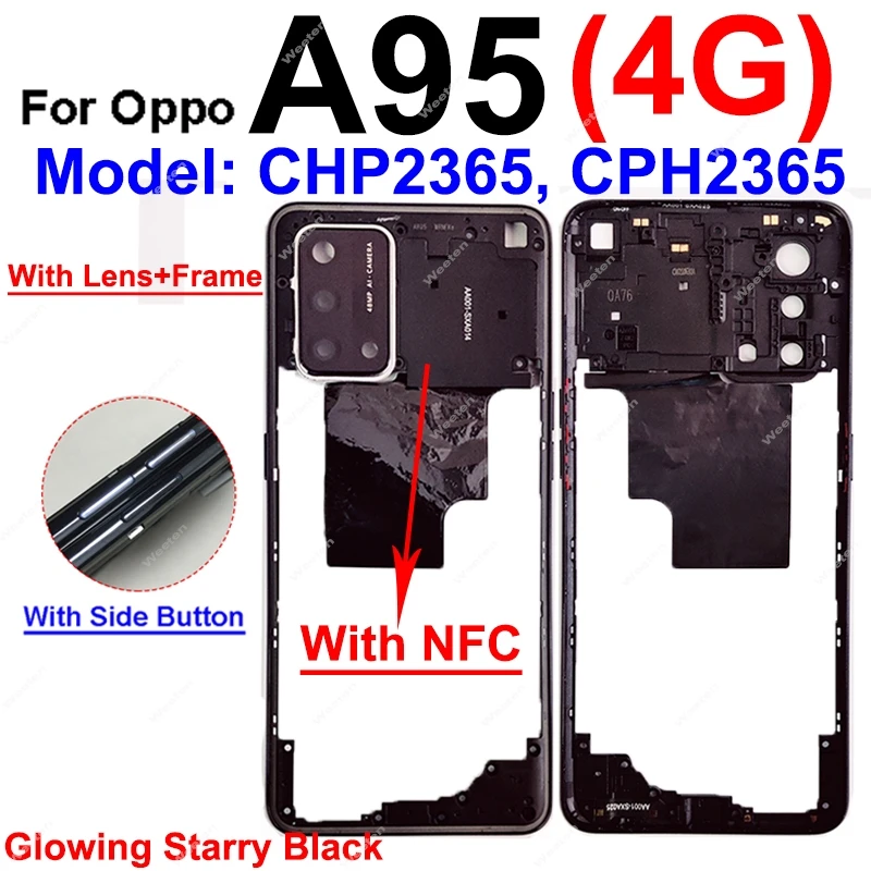 Middle Frame Housing For OPPO A95 4G 5G Middle Housing Frame Cover Bezel with Side Button Camera Frame Lens Parts
Middle Frame Housing For OPPO A95 4G 5G Middle Housing Frame Cover Bezel with Side Button Camera Frame Lens Parts
