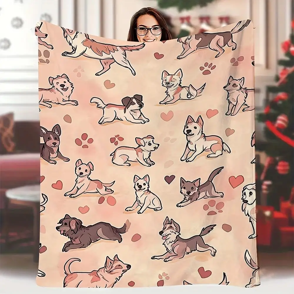 1 шт. одеяло с милым щенком, полиэфирная ткань, можно стирать в машине, подходит для украшения спальни и гостиной.
1 шт. одеяло с милым щенком, полиэфирная ткань, можно стирать в машине, подходит для украшения спальни и гостиной.