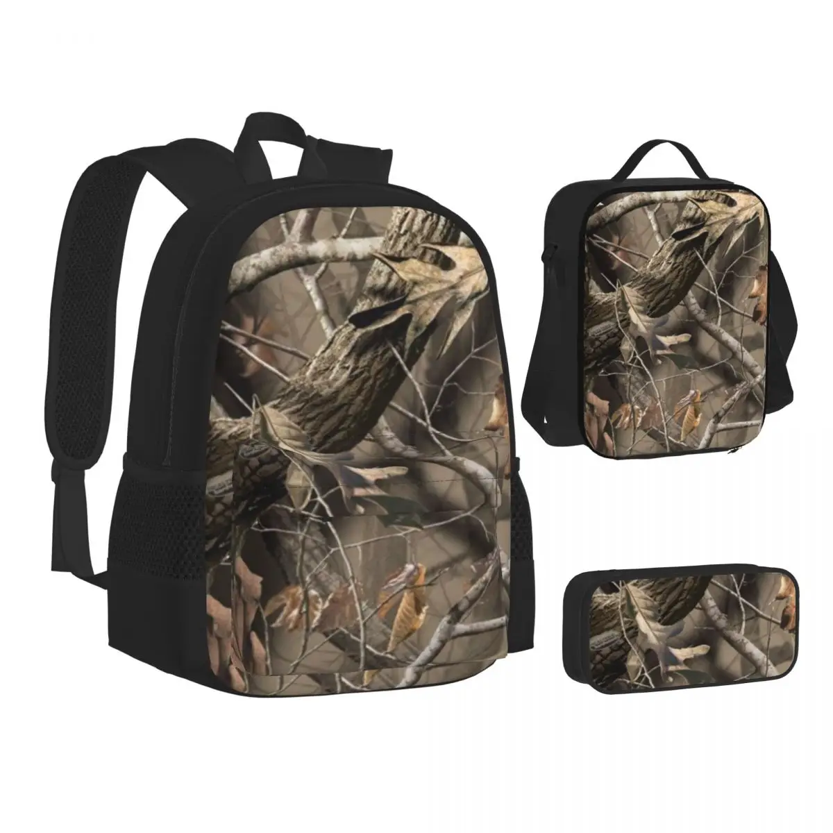 Real Tree Camouflage Backpacks Boys Girls Bookbag Students School Bags Kids Rucksack Lunch Bag Pen Bag Three-Piece Set
Real Tree Camouflage Backpacks Boys Girls Bookbag Students School Bags Kids Rucksack Lunch Bag Pen Bag Three-Piece Set