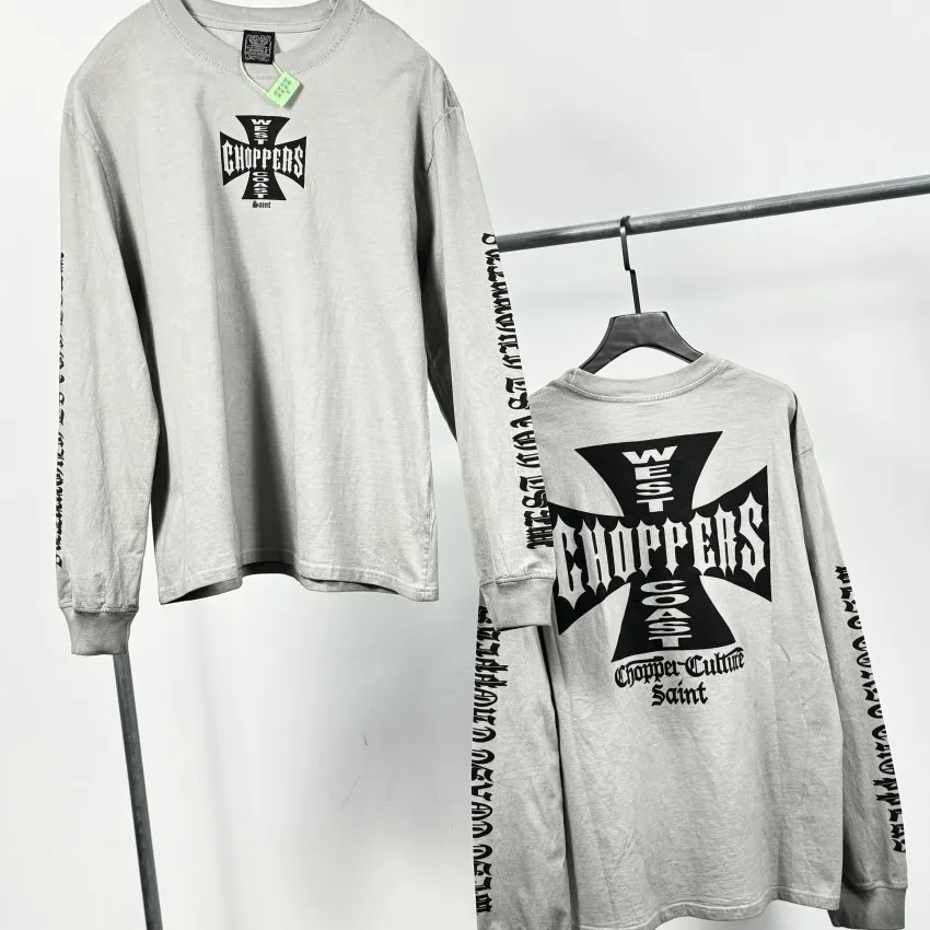 Oversize T-Shirts Washed SAINT West Coast Choppers Long Sleeve T Shirt Men Women Cotton print Tee Tops
Oversize T-Shirts Washed SAINT West Coast Choppers Long Sleeve T Shirt Men Women Cotton print Tee Tops