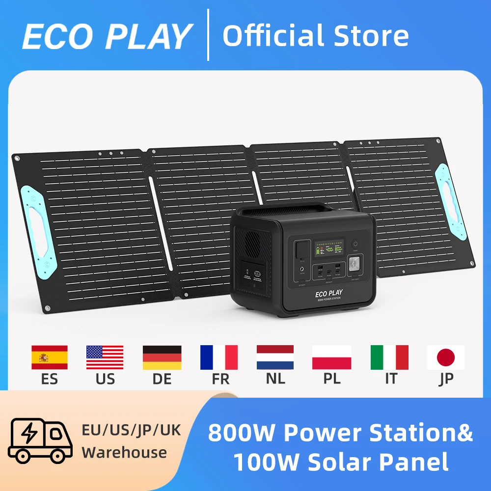 Солнечная панель ECO PLAY, 100 Вт, 200 Вт, зарядное устройство на солнечной энергии с аккумулятором LiFePo4 EP800, 512 Втч, портативная электростанция для кемпинга, дома на колесах
Солнечная панель ECO PLAY, 100 Вт, 200 Вт, зарядное устройство на солнечной энергии с аккумулятором LiFePo4 EP800, 512 Втч, портативная электростанция для кемпинга, дома на колесах