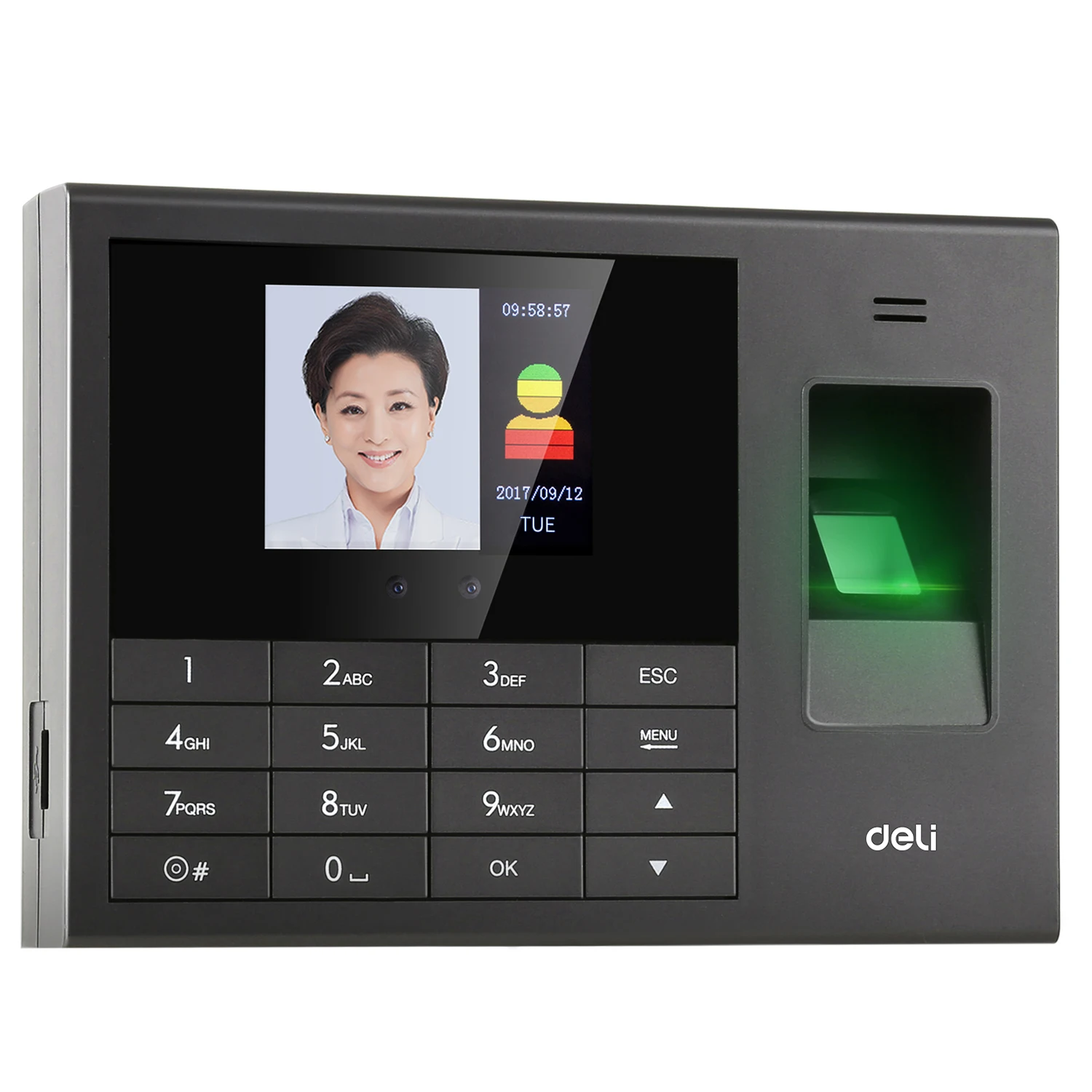 Deli E3765 fingerprint attendance machine employee commuting and clocking in and out all-in-one machine password fingerprint
Deli E3765 fingerprint attendance machine employee commuting and clocking in and out all-in-one machine password fingerprint