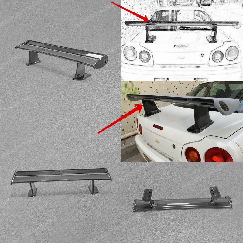 For Nissan Skyline R34 GTR Carbon Fiber Rear Trunk Spoiler Wing w/JUN High Leg car Bodykits
For Nissan Skyline R34 GTR Carbon Fiber Rear Trunk Spoiler Wing w/JUN High Leg car Bodykits