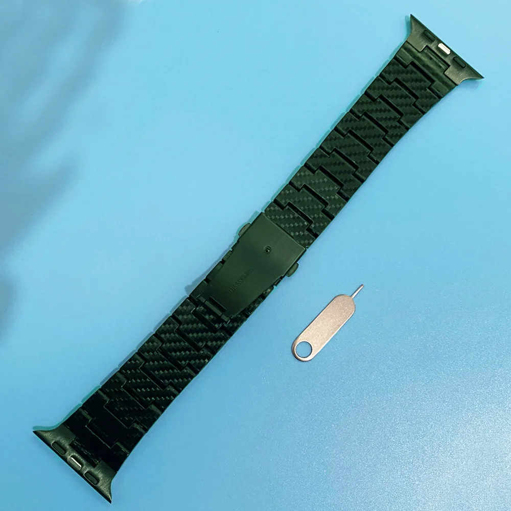Carbon Fiber Strap For Apple Watch Band 45mm 44mm 42mm 41mm 40mm 38mm Stainless steel Link Bracelet iWatch Series 3 4 5 6 SE 7
Carbon Fiber Strap For Apple Watch Band 45mm 44mm 42mm 41mm 40mm 38mm Stainless steel Link Bracelet iWatch Series 3 4 5 6 SE 7