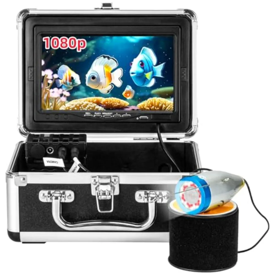 Underwater Fishing Camera for Boat Lake Ice Fishing, HD LCD 7-inch 1200TVL IP68 Waterproof Camera with 36pcs Infrared White Dua
Underwater Fishing Camera for Boat Lake Ice Fishing, HD LCD 7-inch 1200TVL IP68 Waterproof Camera with 36pcs Infrared White Dua